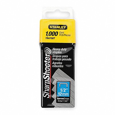 STANLEY TRA708T Narrow Staples 27/64 inx1/2 In PK1000