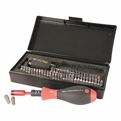 WIHA 28595 Torque Driver Set 1/4 10 to 50 -lb.