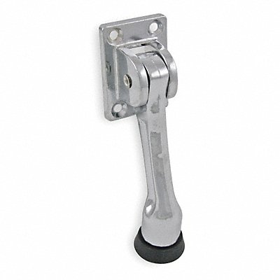 GRAINGER 1XNK8 Lever Door Holder Chrome Zinc 4 In.