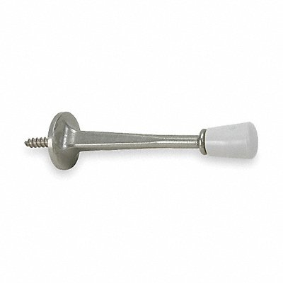 GRAINGER 1XNL4 Door Stop Rigid Nickel L 3 1/8 In