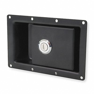 GRAINGER 1XPC8 Pivot Pawl Latch Keyed Blk Powder Coated