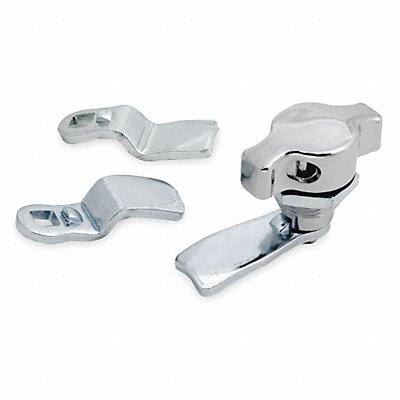 GRAINGER 1XPF3 Cam Latch Padlockable Chrome T Handle