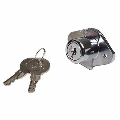 GRAINGER 1XRX4 Cabet and Draw Dead Bolt Locks Slvr Diam