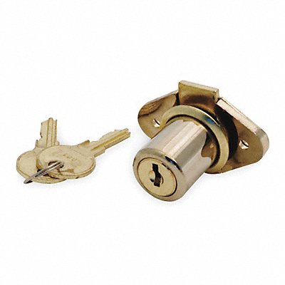 GRAINGER 1XRX7 Cabet and Draw Dead Bolt Locks Slvr Diam