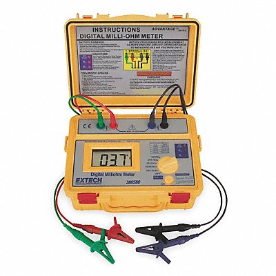EXTECH 380580 Milli Ohmmeter 2000 ohm Max LCD