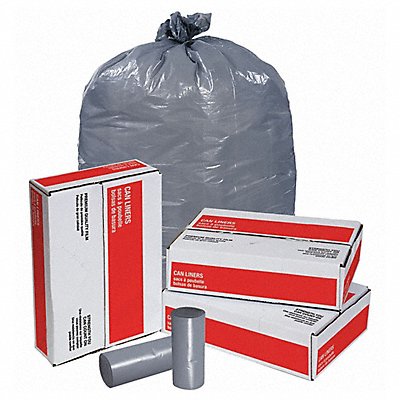 GRAINGER 4YPA2 Garbage Bags 20 to 30 gal Grey PK100