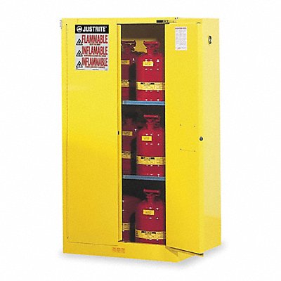 JUSTRITE 896020 E4580 Flammable Safety Cabinet 60 gal Yellow