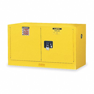 JUSTRITE 891700 Flammable Safety Cabinet 17 gal Yellow