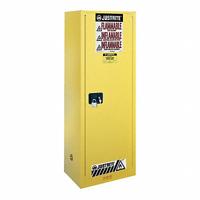 JUSTRITE 892200 Flammable Safety Cabinet 22 gal Yellow