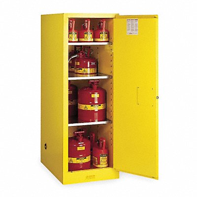 JUSTRITE 895420 Flammable Safety Cabinet 54 gal Yellow