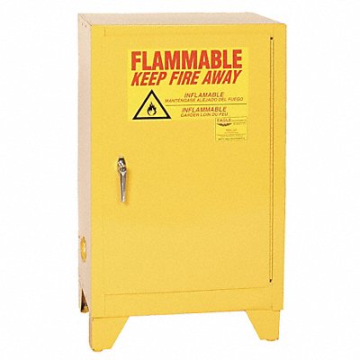 EAGLE 1924XLEGS Flammable Safety Cabinet 12 gal Yellow