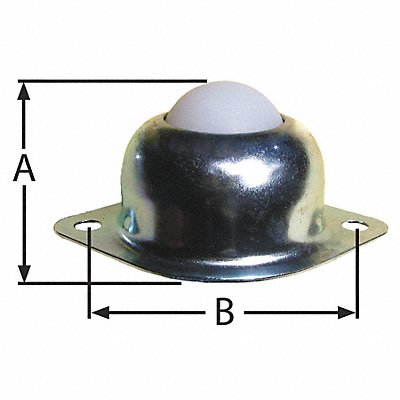 ASHLAND CONVEYOR BTF2H1DIA35NYLCS Ball Transfer Flange 1 Ball Dia.