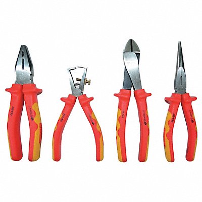 WESTWARD 1YXJ5 Insulated Plier Set Insulated 4 Pcs