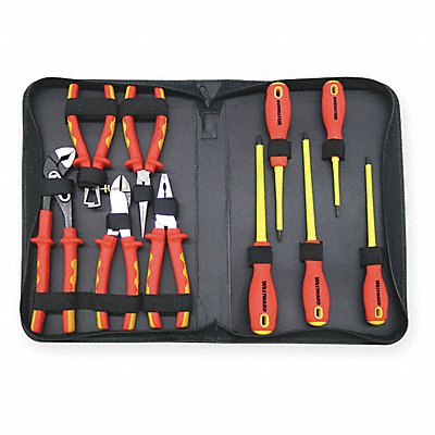 WESTWARD 1YXJ7 Insulated Tool Set 10 pc.