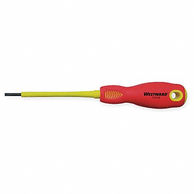 WESTWARD 1YXJ8 Insulated Slotted Screwdriver 3/32 in