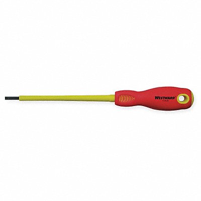 WESTWARD 1YXJ9 Insulated Slotted Screwdriver 1/8 in