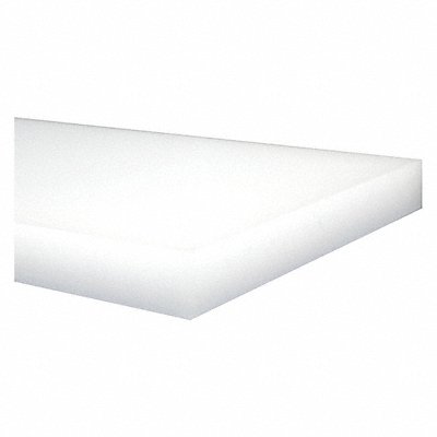 GRAINGER 1ZAH9 K6040 Plastic Sheet HDPE 12 x24 0.125 T OffWht Opq