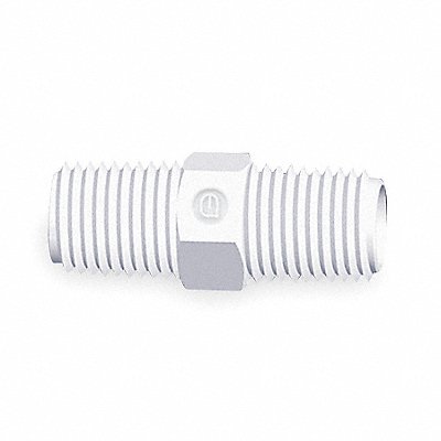 GRAINGER N8WP Hex Nipple 1/2 in MNPT White 10 PK