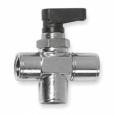 AIGNEP USA 8671004 Brass Mini Ball Valve 3-Way FNPT 1/4 in