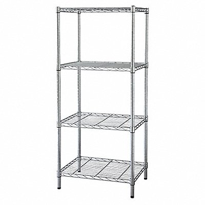 GRAINGER 1APA1 Wire Shelving Unit Cap 600 lb 24inx74inx60in