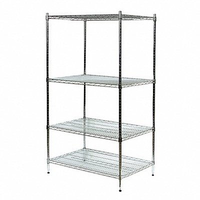 GRAINGER 2KPF5 Wire Shelving Unit Cap 600 lb 18inx85inx60in