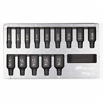 INGERSOLL RAND DXSK2H14L Impact Socket Set SAE 7/16 to 1-1/4