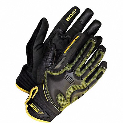 BDG 20110740XL Mechanics Gloves XL Sz Black/Yellow PR