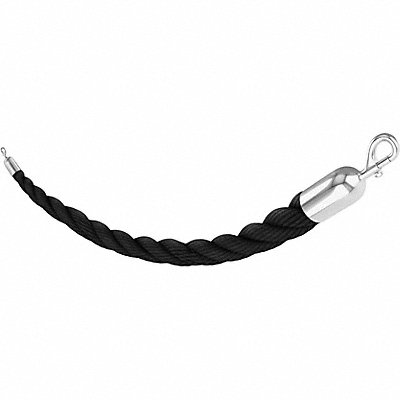 VISIONTRON 843BK120SESC Barrier Rope Polypropylene Black 10 ft.