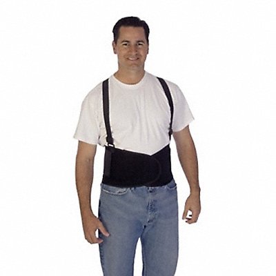 GRAINGER 1908S Back Support Black Nylon S