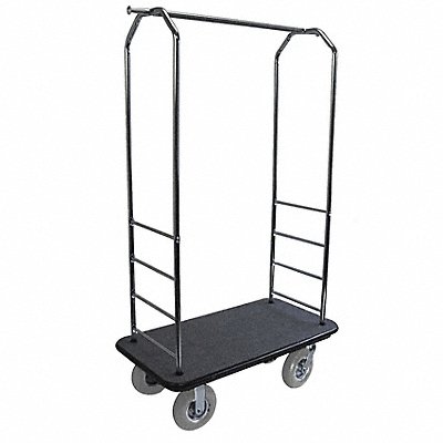 CSL 2000BK020BLK Bellman Cart Chrome Black Carpet