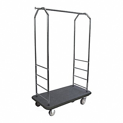 CSL 2000BK050BLK Bellman Cart Chrome Black Carpet