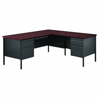 HIRSH 20451 L-Shape Desk 66 W 29-1/2 H 72 D
