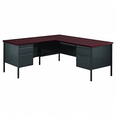 HIRSH 20454 L-Shape Desk 66 W 29-1/2 H 72 D