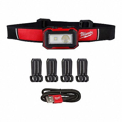 MILWAUKEE 2012R Headlamp Plastic Black Red 450lm