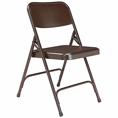 NATIONAL PUBLIC SEATING 203 Folding Chair Brown Steel Unpadded PK4