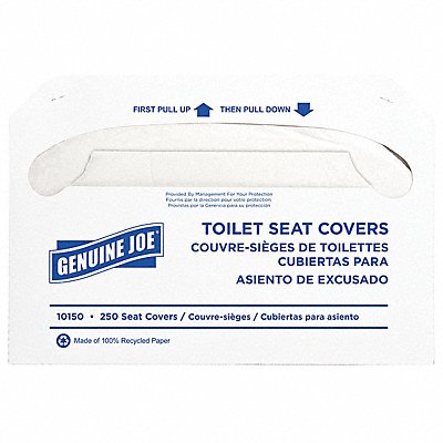 GENUINE JOE GJO10150 Toilet Seat Covers Carton Wht PK2500