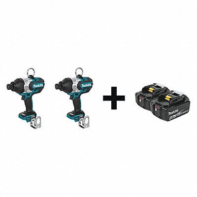 MAKITA XWT09ZXWT09ZBL1840B2 Impact Wrench Cordless Full-Size 18VDC