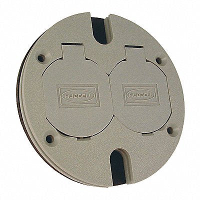 RACO 6268 Cover Nm Round Duplex Flip Lids Grey