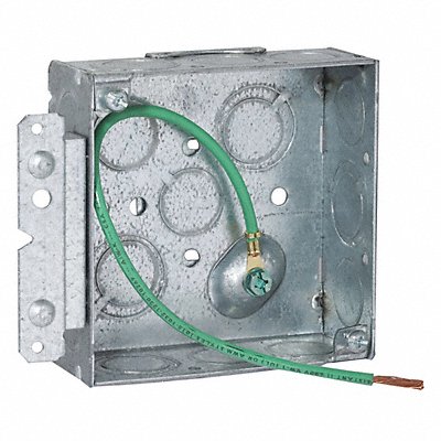 RACO 189HS Box 4 SQ 1-1/2 Dp Hbrkt Pgtal 1/2-3/4