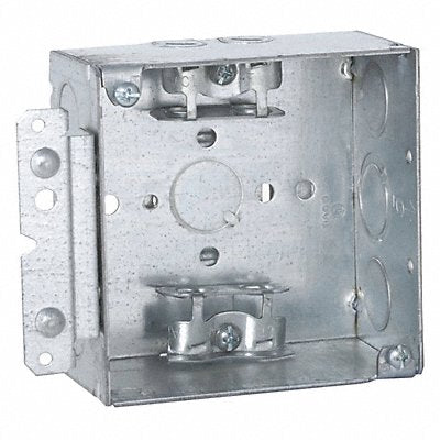RACO 248HWP Box Sq 2-1/8 D Mc-Clp Hbrkt 1/2-3/4 4