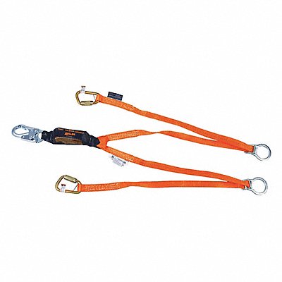 HONEYWELL MILLER T6121TBZ76FTAF Shock-Absorbing Lanyard Orange