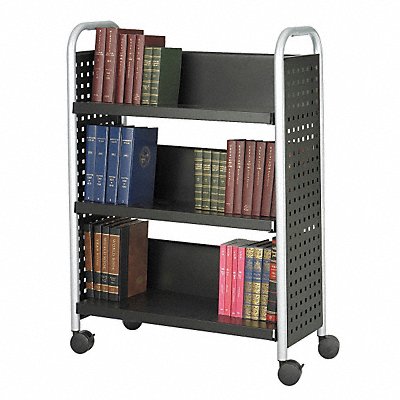 SAFCO 5336BL Book Cart Single-Sided Black