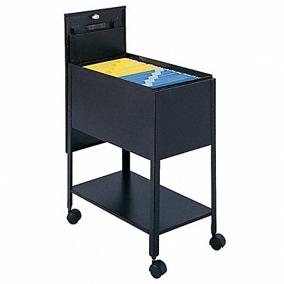 SAFCO 5362BL Mobile Tub File w/Lock Letter Black