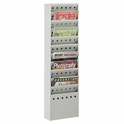 SAFCO 4321GR Magazine Rack 11-Pocket Grey
