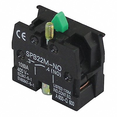 DAYTON 20C816 ContactBlock Black 1NO 22mm
