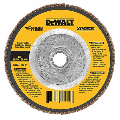 DEWALT DW8337 Flap Disc 4 1/2 In D Grit 24 5/8-11