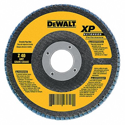 DEWALT DW8361 Flap Disc 5 In D Grit 40 7/8 In