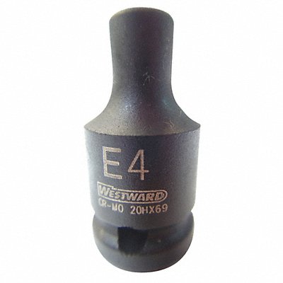 WESTWARD 20HX69 Impact Socket Steel Black Oxide E4