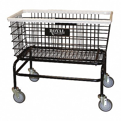 ROYAL BASKET TRUCKS G33BKXW0A5UNN Laundry Hamper Cart Black 500 lb.