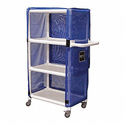 ROYAL BASKET TRUCKS G32BBXL3A3ULN PVC Linen Cart Blue 450 lb.